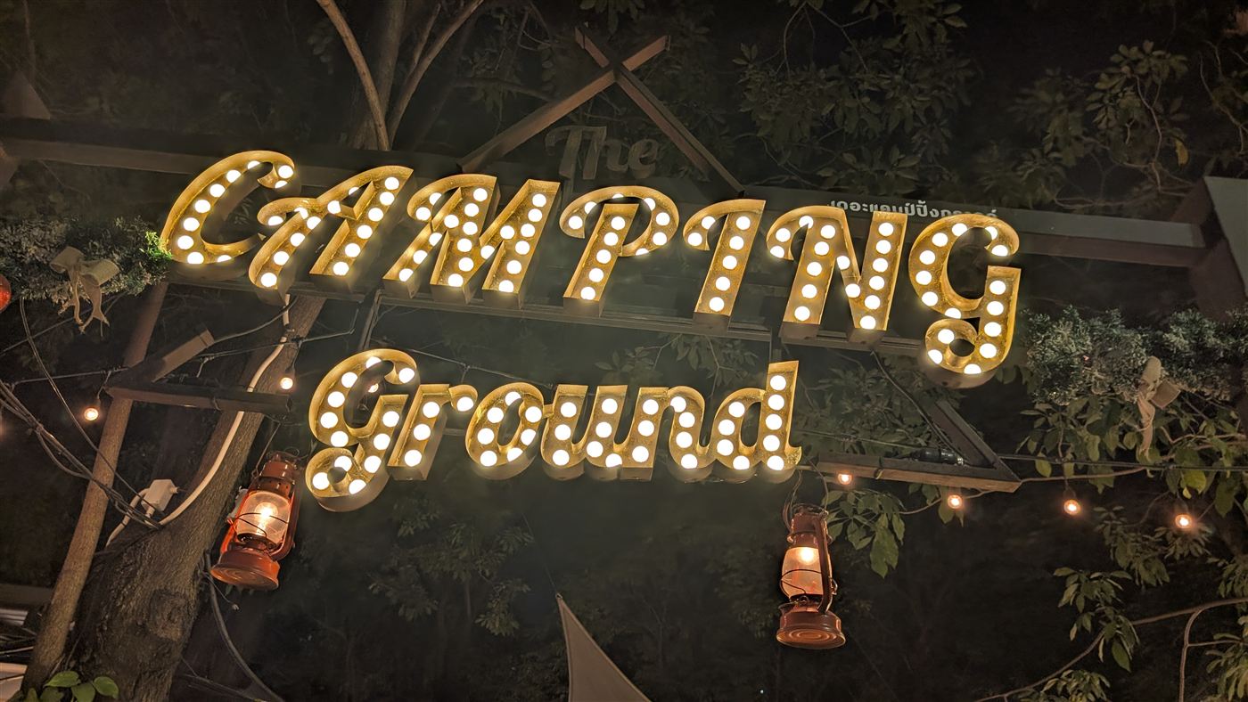 The Camping Ground Leuchtreklame